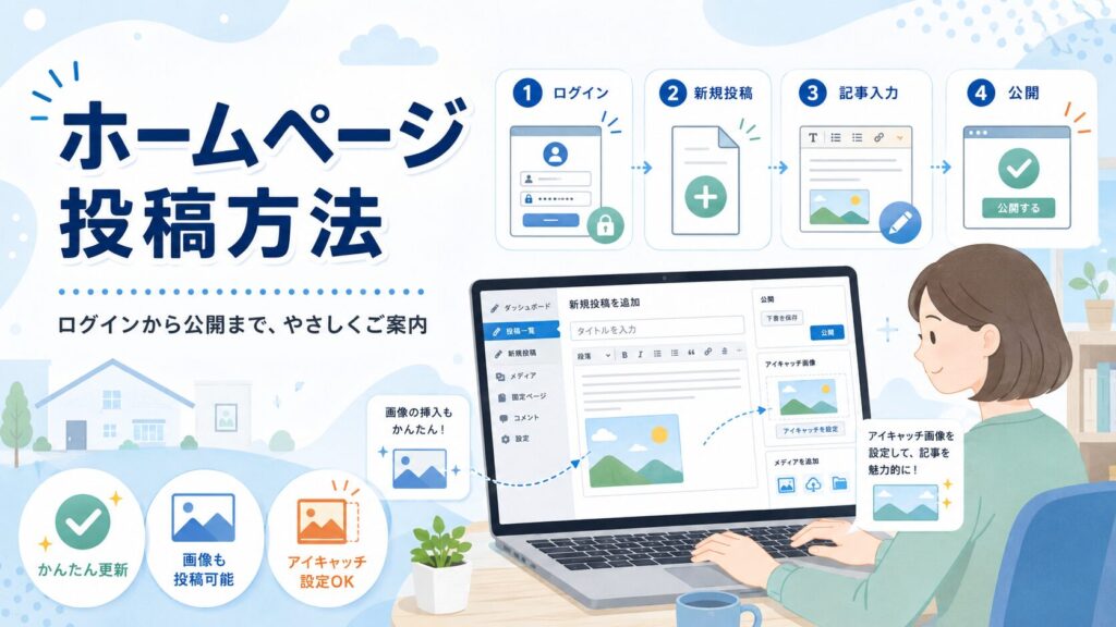 ホームページ投稿方法